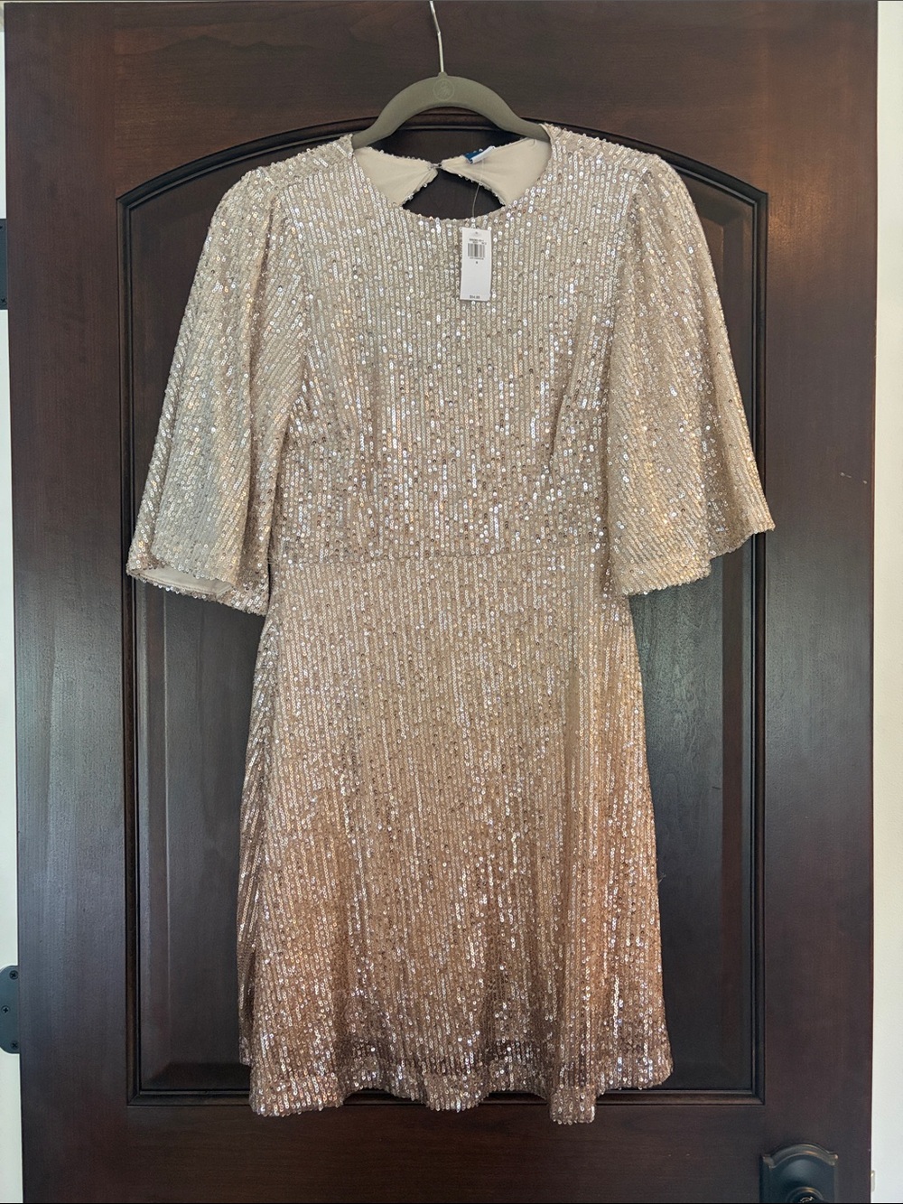 Old Navy Champagne Sequin Mini Dress